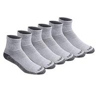 Dickies Herren Dri-tech Moisture Control Quarter, Erhältlich in M-XXL (6, 12, 18 Socken, Grau (6 Paar), Medium (6er Pack)