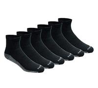 Dickies Herren Dri-tech Moisture Control Quarter, Erhältlich in M-XXL (6, 12, 18 Socken, Schwarz (6 Paar), Medium (6er Pack)