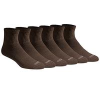 Dickies Herren Dri-Tech Moisture Control Quarter Socken Multipack, Essential Worker Braun (6 Paar), Shoe Size: 6-12