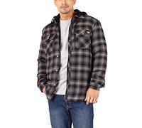 Dickies Herren-Flanellhemd Fleecejacke mit Kapuze, lockere Passform, große Größen