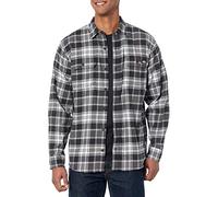 Dickies Herren Flanellhemd mit Langen Ärmeln Hemd mit Button-Down-Kragen, Schwarz/Anthrazit/Weiß Multi Fensterscheibe, Klein