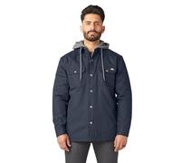 Dickies Herren Fleece Hooded Duck Shirt Jacket with Hydroshield Arbeits-Utility-Oberbekleidung, Dunkles Marineblau, 2X