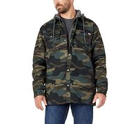 Dickies Herren Fleece Hooded Duck Shirt Jacket With Hydroshield Arbeitsoberbekleidung, Hunter Green Camo, S EU