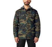 Dickies Herren Fleece Hooded Duck Shirt Jacket With Hydroshield Arbeitsoberbekleidung, Hunter Green Camo, M EU