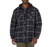 Dickies Herren Fleece Hooded Flannel Shirt Jack Relaxed Hemd, Dunkles Marineblau, XL