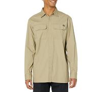 Dickies Herren Flex Denim Long Sleeve Shirt Hemd mit Button-Down-Kragen, Wüstensand, Mittel