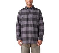 Dickies Herren Heavyweight Brawny Flanellhemd, GRAU, L