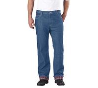 Dickies Herren-Jeans, Relaxed Fit, Flanell gefüttert, Stone Washed, 34W / 32L