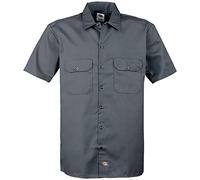 Dickies Herren Kurzärmeliges Arbeitshemd, Groß und Hoch, P Button-down-Hemd, Anthrazit, XX-Large