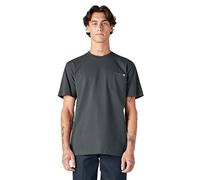 Dickies Herren Kurzärmeliges, Schweres Rundhalsausschnitt und Tasche T-Shirt, Dunkelgrau, Klein