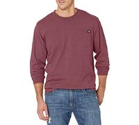 Dickies Herren Langärmelig, Schwer, Rundhalsausschnitt, Groß und Hoch Arbeits-T-Shirt, Burgunder, XL/Tall