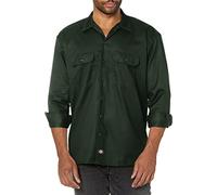 Dickies Herren Langärmeliges Arbeitshemd Hemd mit Button-Down-Kragen, Hunter Green V1, XL Hoch