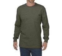 Dickies Herren-Langarm-Schwergewichts-T-Shirt mit Rundhalsausschnitt, Moosgrn, Gre L US