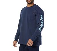 Dickies Herren Langarm Wordmark Graphic T-Shirt, Ink Navy, XXL