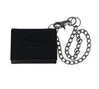 Dickies Herren Lederkette Trifold Klassische Kapazität Geldbörse Schwarz