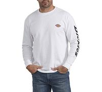 Dickies Herren Long Sleeve Logo Graphic Tee T-Shirt, Weiß V1, Medium