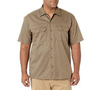 Dickies Herren Regular Fit Freizeit Hemd Shrt/S Work Shirt, Kurzarm, Beige (Khaki KH), Gr. Medium (Herstellergröße: M)