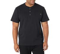 Dickies Herren schweres Henley, schwarz, XX-Large Hoch