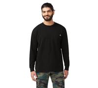 Dickies Herren Schweres Langarmshirt – mit Tasche, legere Passform, Schwarz, XXL