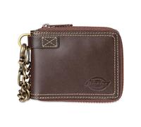 Dickies Herren Slim Everyday Leder Bifold Chain Wallet, Braun - umlaufender Reißverschluss, Einheitsgröße, Schlanke Geldbörse aus Leder für den täglichen Gebrauch