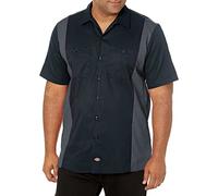 Dickies Herren, Slim Fit, Freizeithemd, Two Tone Work, Mehrfarbig (Black / Charcoal), Gr. XL