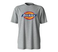 Dickies Herren-T-Shirt, groß und hoch, kurzärmelig, dreifarbig, Logo-Grafik, Meliert, grau, XL Groß Tall