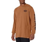 Dickies Herren-T-Shirt, langärmelig, schweres Logo, Braun Duck, XX-Large Hoch