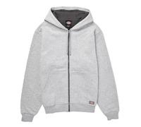 Dickies Herren Thermogefütterter Fleece-Hoodie Kapuzenpullover mit durchgehendem Reißverschluss, Thermofutter, Meliert, grau, Medium