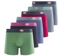 Dickies Herren-Unterwäsche, 6er-Pack, Boxershorts für Herren, atmungsaktive Baumwolle, Boxershorts, Schwarz, Rot, Blaugrün, Anthrazit, Medium