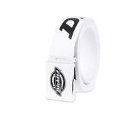 Dickies Herren Cotton Fabric Web Belt Gürtel, Weiß/Schwarz, One Size-Cut to Fit