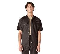 Dickies Herren Werkshirt met korte mouwen Freizeithemd, Braun (Dark Brown Db), 4XL Große Größen EU