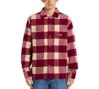 DICKIES PLAID COALING LS SHIRT men Longsleeves|Overshirts red|beige in Größe:M