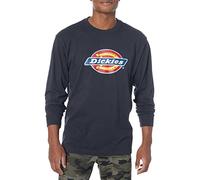 Dickies Langärmeliges Herren-T-Shirt mit dreifarbigem Logo, Dunkles Marineblau , L