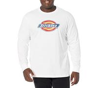 Dickies Herren-T-Shirt, langärmelig, dreifarbig, Logo, Grafik, Weiss/opulenter Garten, L