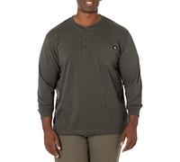 Dickies Langärmliges Henley-Shirt für Herren, Weiss/opulenter Garten, L