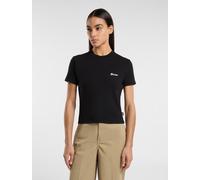 Dickies - Lewistown T-shirt mit stickerei, Damen, Schwarz, Größe: L