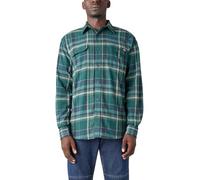 Dickies Men's Flex Flannel L/S Shirt, Forest Green Multi Plaid, XXL