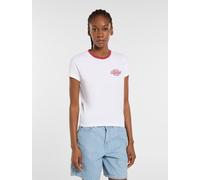 Dickies - Plainville leichtes ringer-T-shirt, Damen, Weiß, Größe: L
