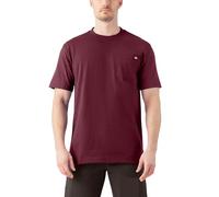 Dickies Schweres Herren-T-Shirt, Rundhalsausschnitt, kurzärmelig, Burgunder, Large Hoch