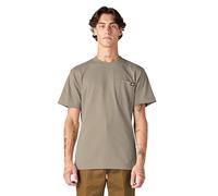 Dickies schweres Herren-T-Shirt, Rundhalsausschnitt, kurzärmelig, Schokoladenbraun, Large Hoch