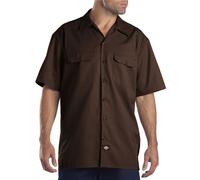 Dickies Short-Sleeve Work Shirt Herren-Hemd Dark Brown M