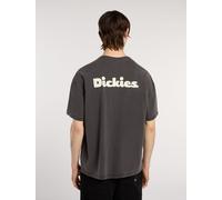 Dickies Slayden garment dye mittelschweres T-shirt Mann Schwarz Size S