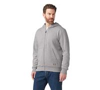 Dickies Thermogefütterter Fleece-Hoodie für Herren mit durchgehendem Reißverschluss und DWR, Grau meliert, L