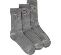 Dickies - Valley Grove Embroidered Grey Melange - Socken - Grau - XS/S - 74% Baumwolle, 14% Polyester, 8% Nylon, 4% Elastan,Baumwolle Grau XS/S