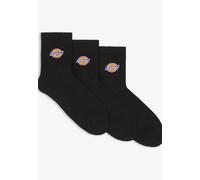 Dickies - Valley Grove Mid Black - Socken - Schwarz - S/M - 67% Baumwolle, 27% Polyester, 3% Polyamide, 3% Elastane,Baumwolle Schwarz S/M