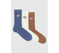 Dickies - Valley Grove Pack Of 3 Retro Indigo - Socken - Mehrfarbig - M/L - 71% Baumwolle, 15% Polyamid, 9% Polyester, 5% Elastan Mehrfarbig M/L