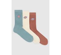 Dickies - Valley Grove Pack Of 3 Stormy Sea - Socken - Mehrfarbig - S/M - 71% Baumwolle, 15% Polyamid, 9% Polyester, 5% Elastan Mehrfarbig S/M