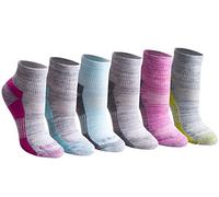 Dickies Women's Dritech Quarter Socks, White Fashion Assorted (6 Pairs), Shoe Size: 6-9