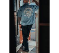 Dickies x Harley-Davidson boxy chambray Arbeitshemd, Herren, Blau, Größe: L