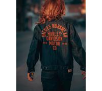 Dickies x Harley-Davidson boxy denim-Jacke, Herren, Blau, Größe: OS